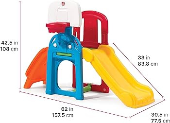Step2 Game Time Sports Climber & Slide for Kids, Indoor/Outdoor Playground Set, Slide, Basketball... | Amazon (US)