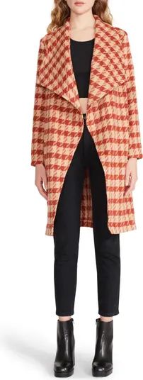 BB Dakota Houndstooth Drape Coat | Nordstrom