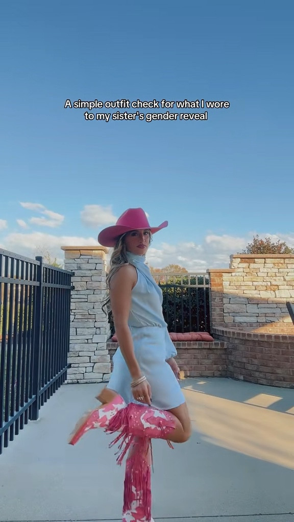 Baby blue and pink outfit for a gender reveal 🩷🩵 #genderreveal #babyshower 

#LTKStyleTip #LTKPetite #LTKFindsUnder50