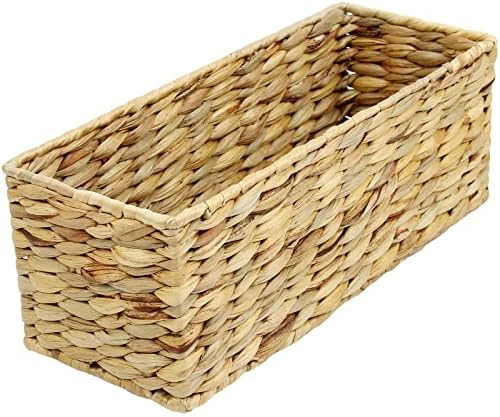 Casaphoria Natural Woven Water Hyacinth Bathroom Toliet Roll Holder Storage Organizer Basket Bin;... | Amazon (US)