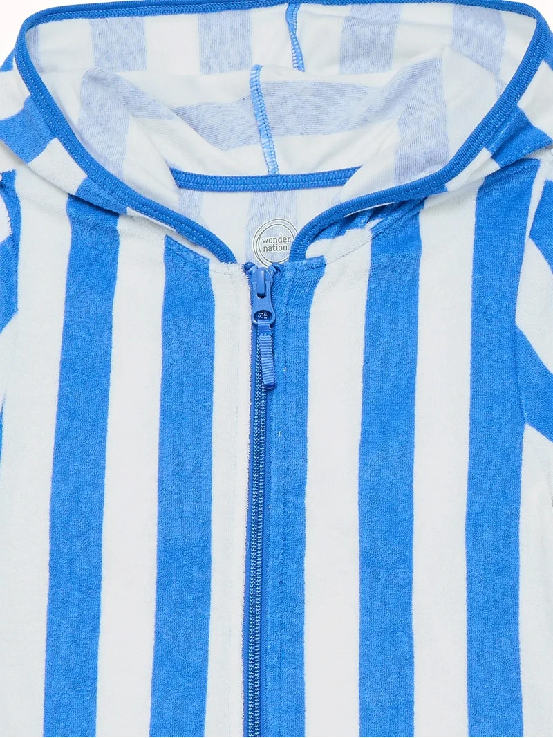 Wonder Nation Girls Terry Towel Swimsuit Coverup Dress with UPF 50+, Sizes 4-18 & Plus | Walmart (US)