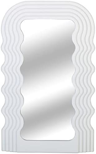 Amazon.com: Z PLINRISE Aesthetic Wave Pattern Irregular Frame Mirror, Decorative Desk Wall Mirror... | Amazon (US)