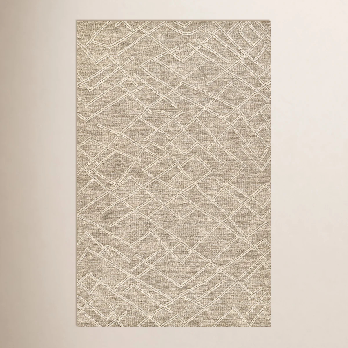 Hand Tufted Wool Beige Rug | Joss & Main
