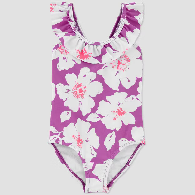 Baby Girls' Floral One Piece Swimsuit - Just One You® made by carter's Purple 3M | Target