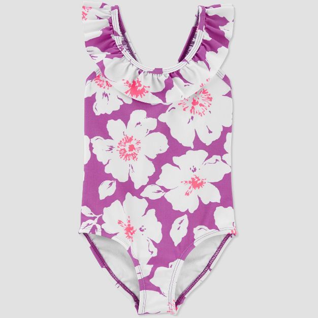 Baby Girls' Floral One Piece Swimsuit - Just One You® made by carter's Purple | Target