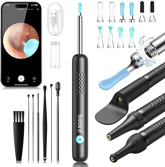 BEBIRD R1 Ear Wax Removal Tool - Spade Ear Canal Cleaner with Ear Camera, 1080P Ear Scope, Wax Re... | Amazon (US)