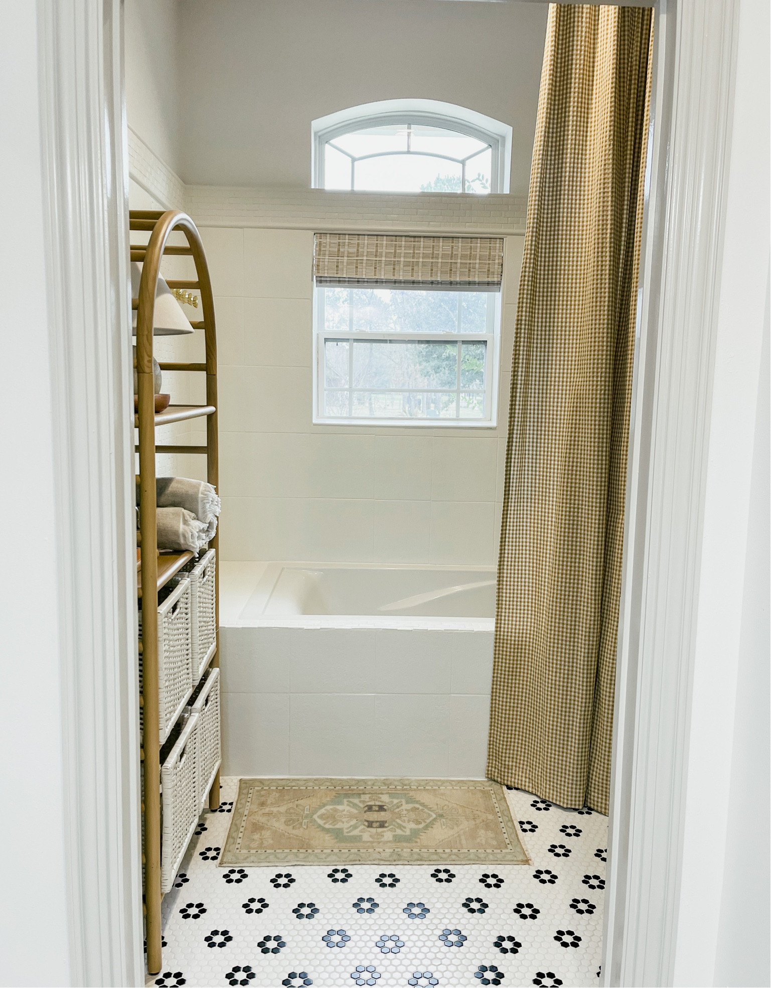 Bathroom decor wood shade tile curtain rod #thebloomingnest #target #amazon 

#LTKSeasonal #LTKhome #LTKGiftGuide