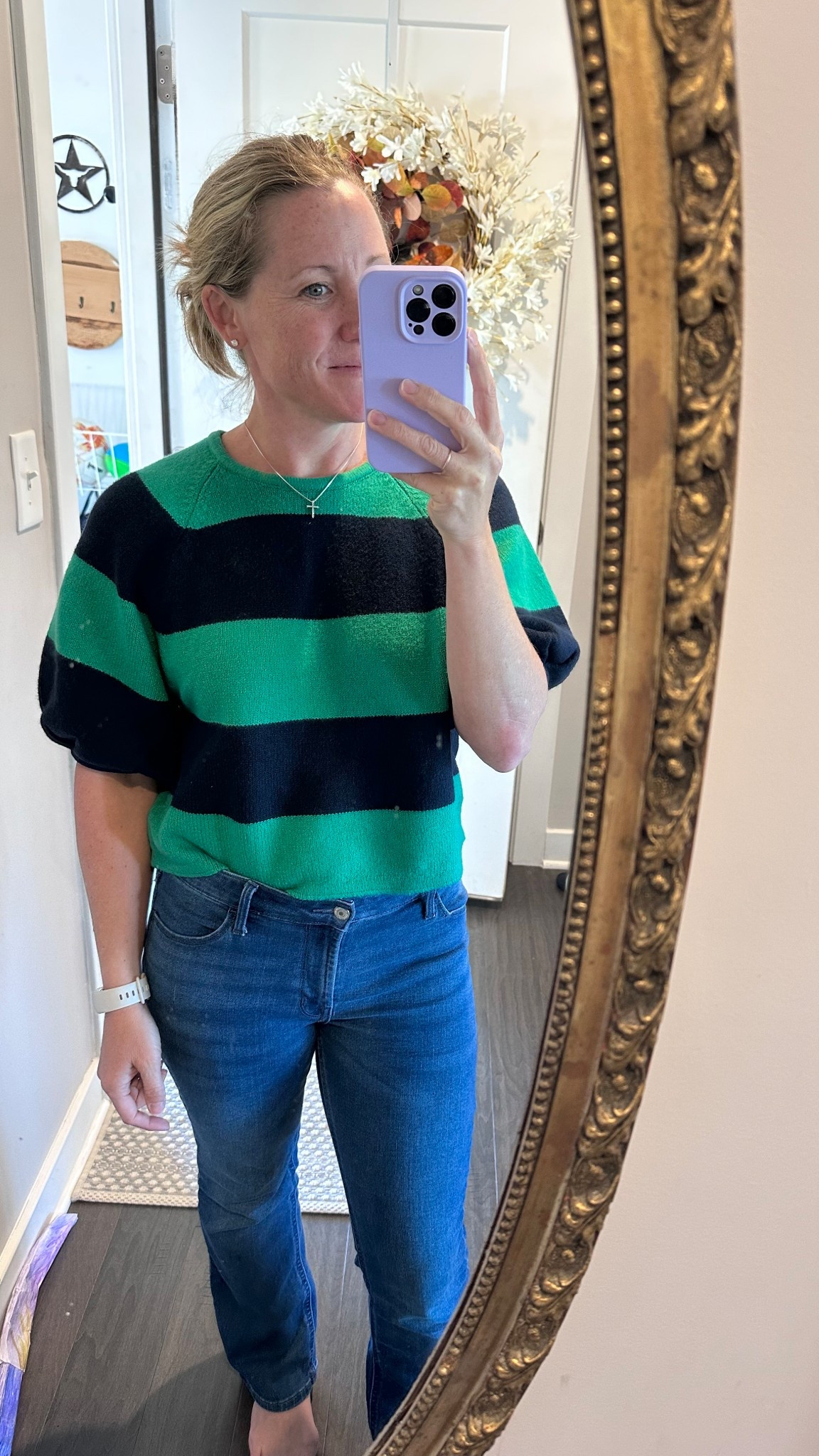 Chilly day called for a sosoft OldNavy cropped sweater. It’s super soft. Sold it in the green but red is still available. I’m wearing medium petite so it’s not super short. 

#LTKOver40 #LTKSeasonal #LTKSaleAlert