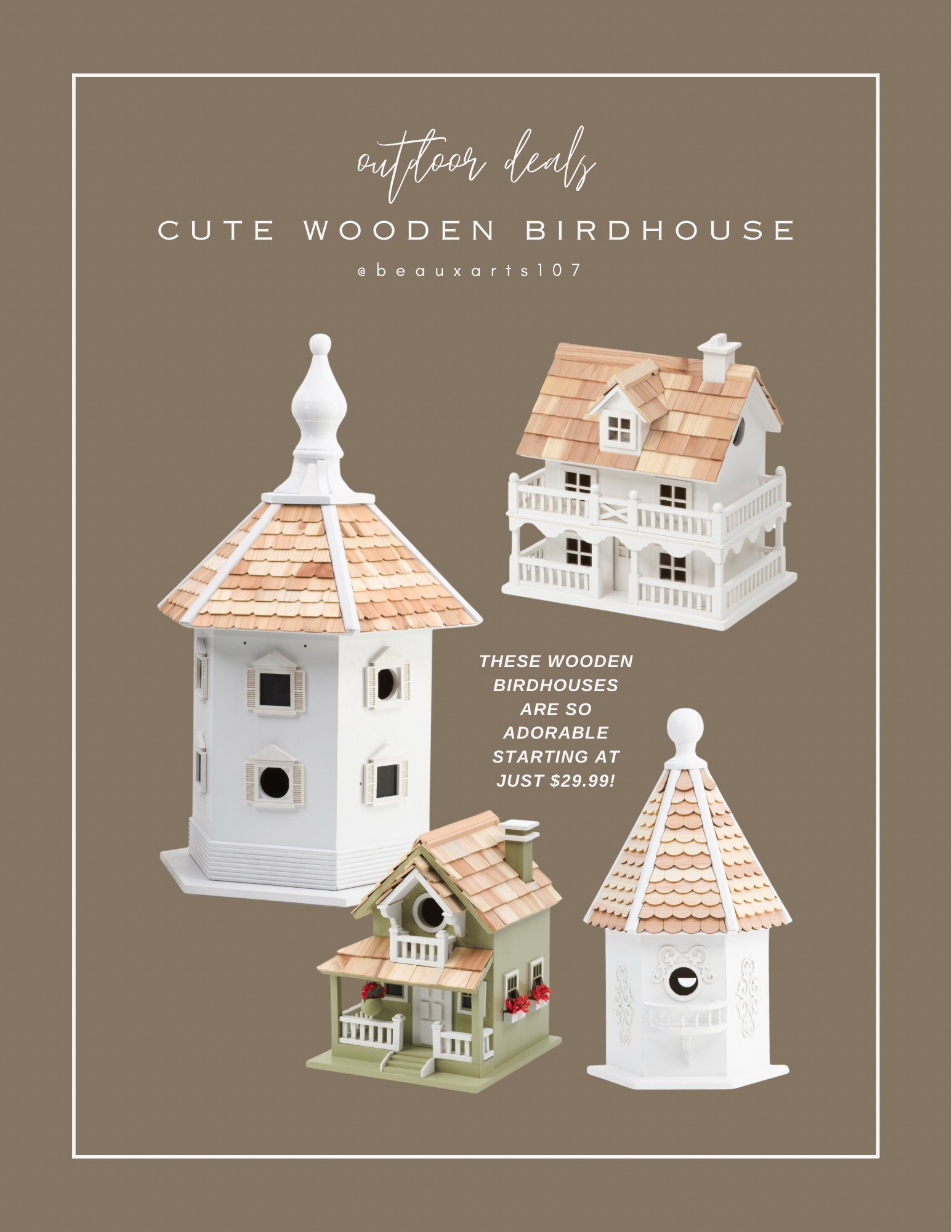 These adorable detailed birdhouses for your garden starting at just $29.99! 

#LTKSaleAlert #LTKHome #LTKStyleTip