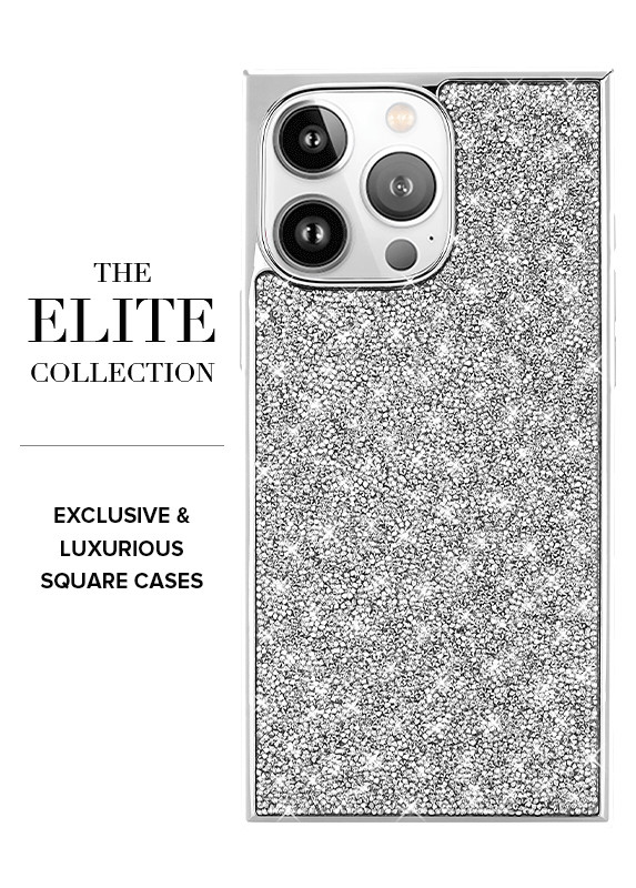 Elite Collection - SQUARE® Silver Crystal Elegance iPhone Case | FLAUNT