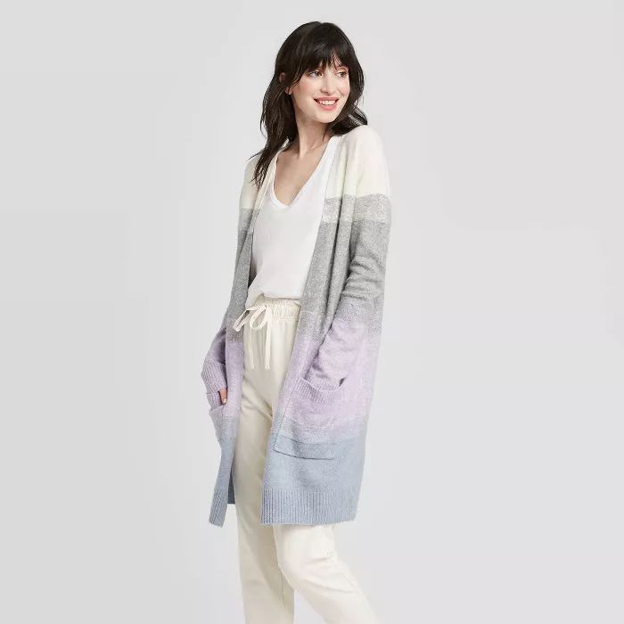 Women's Colorblock Long Sleeve Knitted Cozy Cardigan - A New Day™ | Target