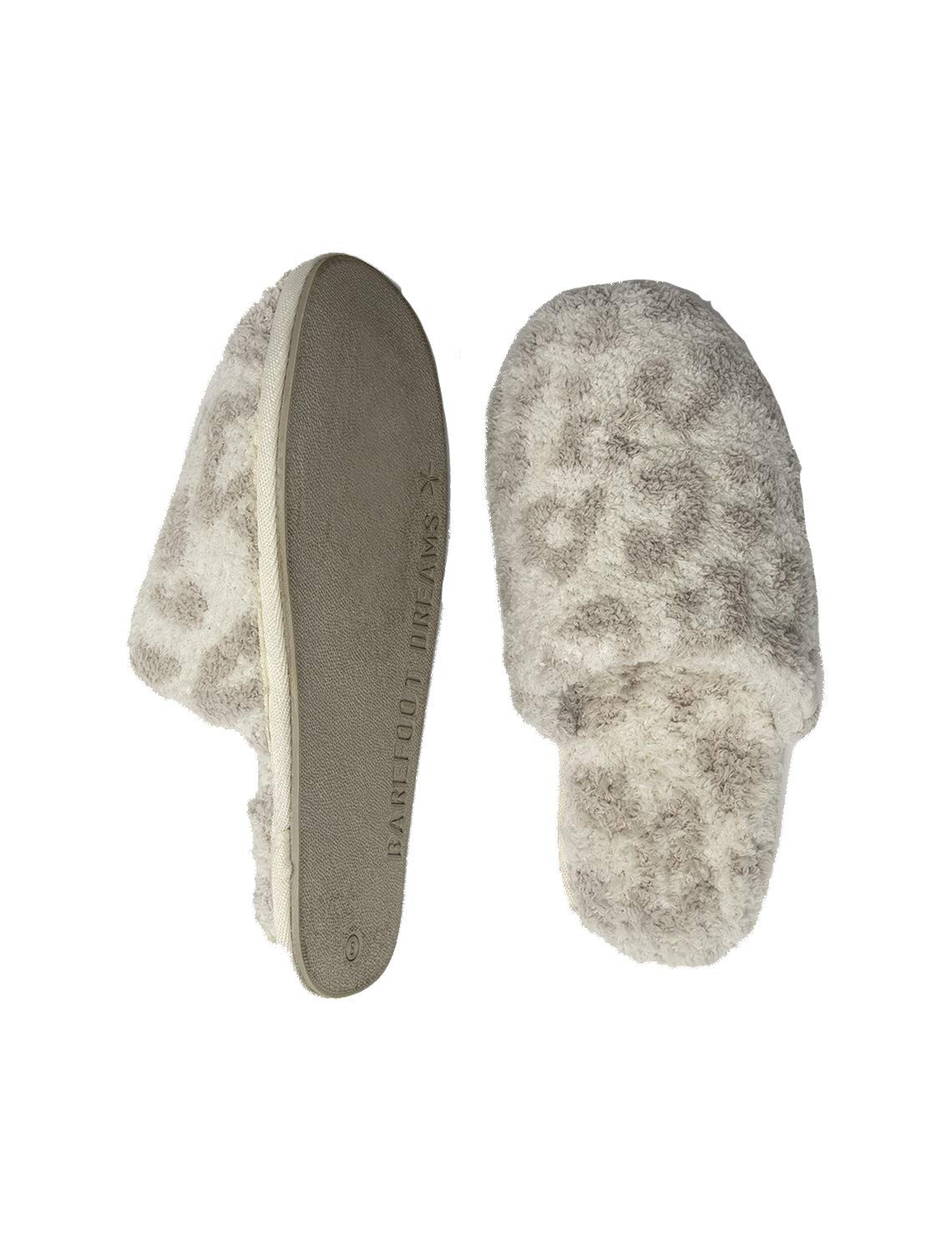 Barefoot Dreams CozyChic Barefoot in The Wild Slipper, Cream/Stone, SM | Amazon (US)