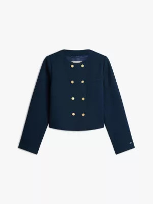 Textured Wool Blend Double Breasted Jacket | Tommy Hilfiger UK