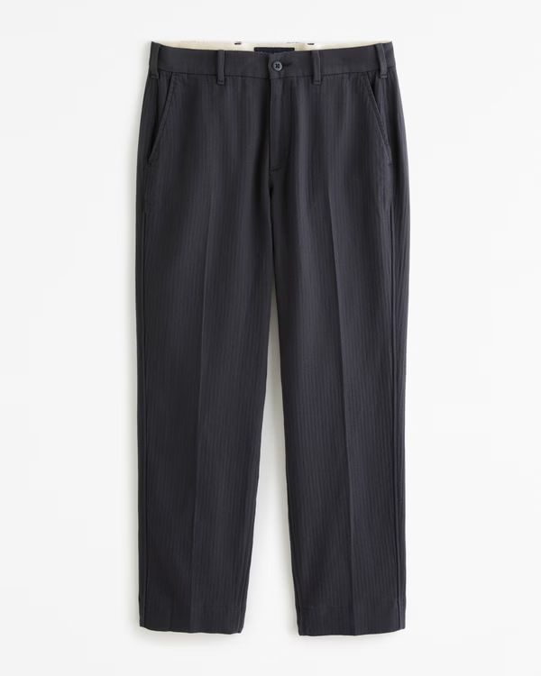 Men's Athletic Loose Linen-Blend Fixed Waist Pant | Men's Bottoms | Abercrombie.com | Abercrombie & Fitch (US)