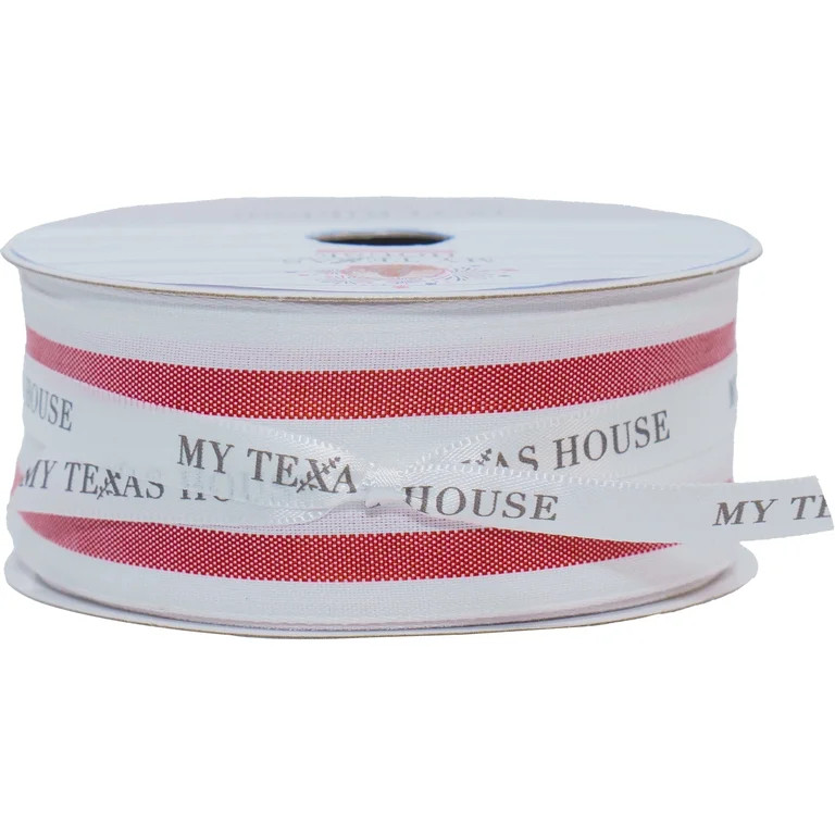 Striped Ribbon, Red and White, 18', by My Texas House | Walmart (US)