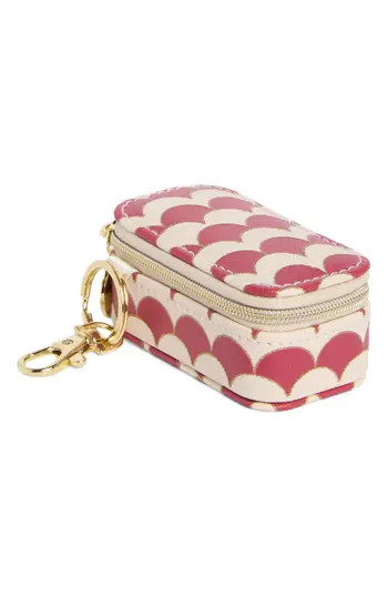 Nordstrom Mini Travel Jewelry Case Key Chain in Burgundy Arches at Nordstrom Rack | Nordstrom Rack