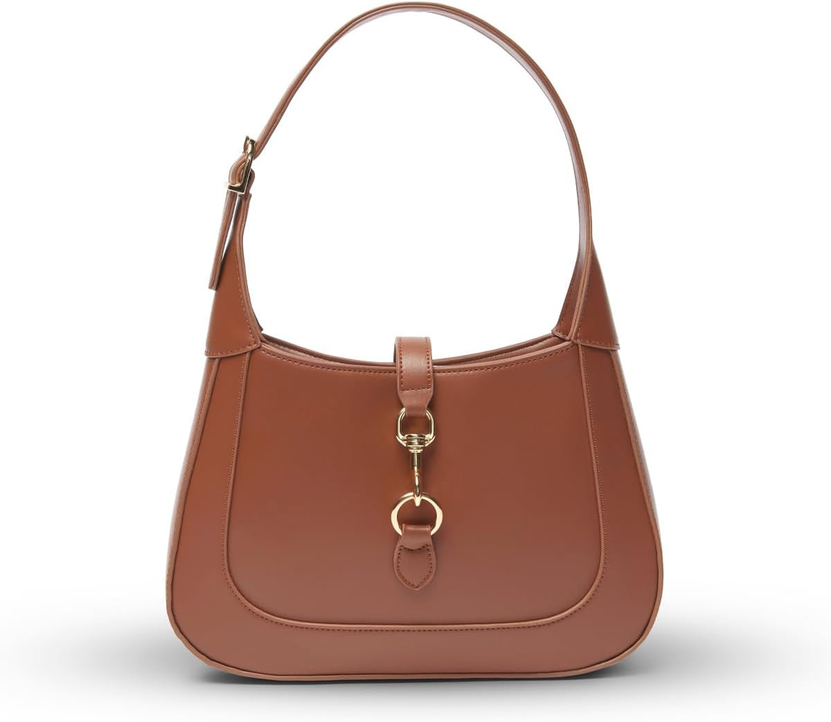 Shoulder Bag for Women, Small Trendy Purse Vegan Leather Adjustable Strap | Amazon (US)