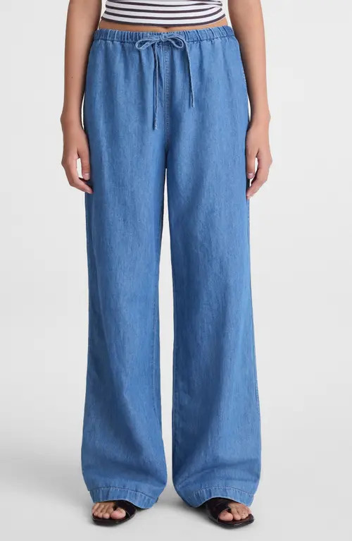 Madewell Denim Pull-On Pants in Irving Wash at Nordstrom, Size Large | Nordstrom