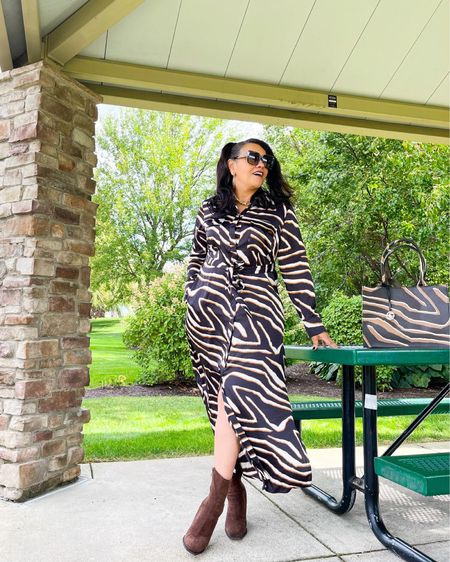 Nothing like a gorgeous dress that is fall ready. In love with this and the matching bag. Both are linked along with some of my other favs 
#chicos #fallfashion #falldress #animalprint 

#LTKSeasonal #LTKsalealert #LTKstyletip