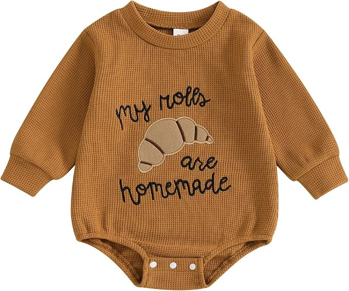 BemeyourBBs Newborn Baby Boy Girl Fall Winter Clothes Long Sleeve Bubble Sweatshirt Romper Cute I... | Amazon (US)