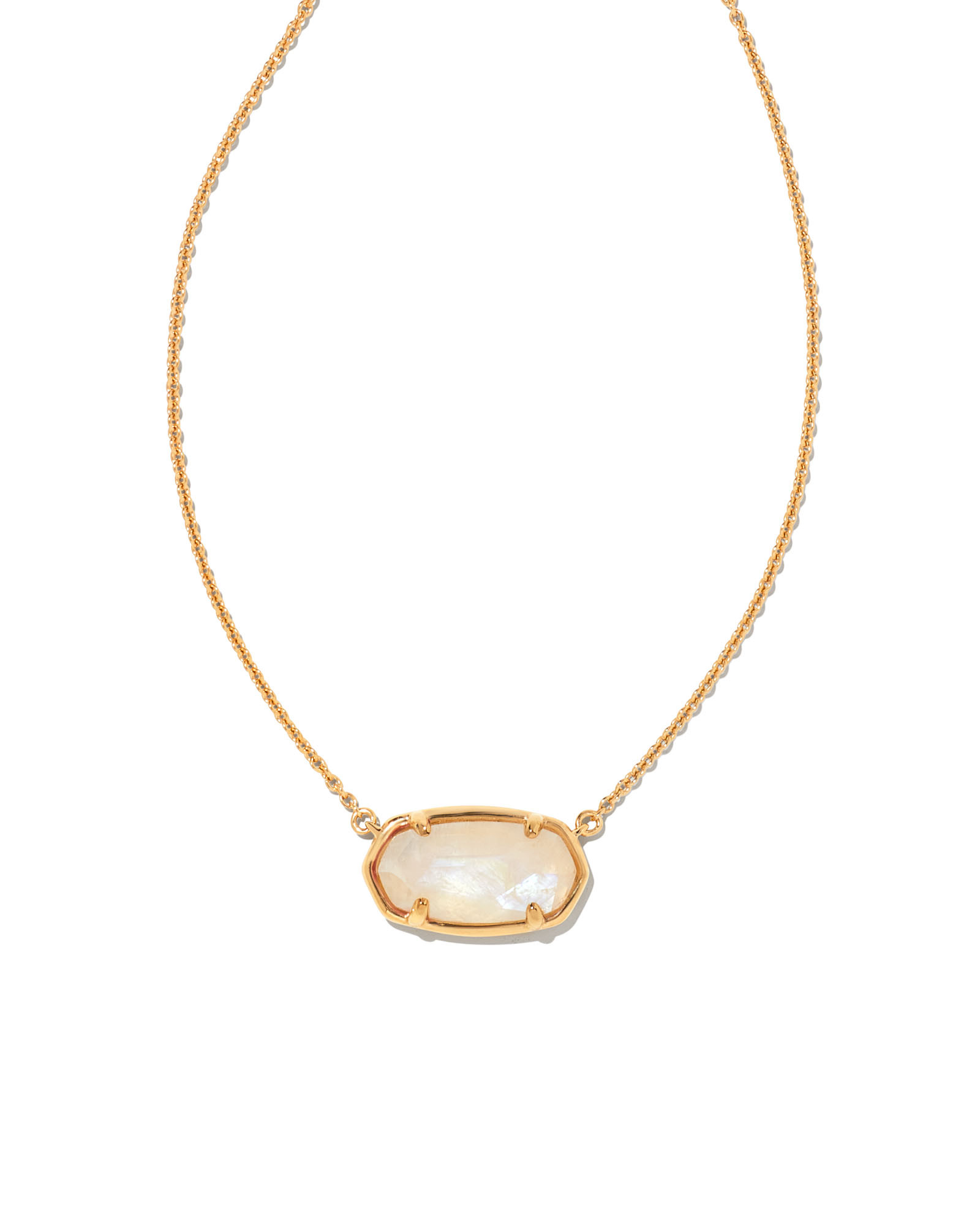 Elisa 18k Gold Vermeil Pendant Necklace in Rainbow Moonstone | Kendra Scott