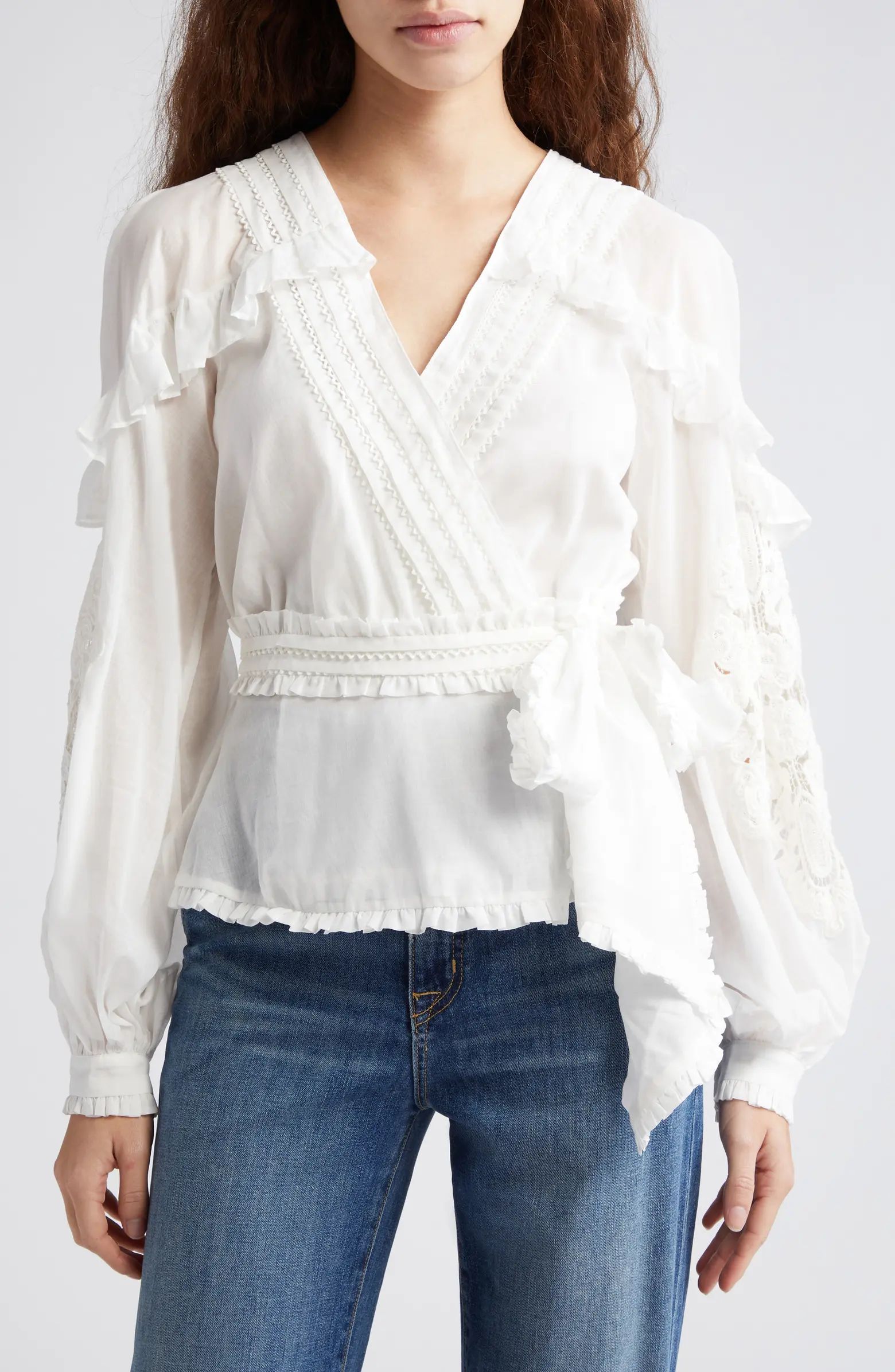 Ruffle Detail Cotton Top | Nordstrom