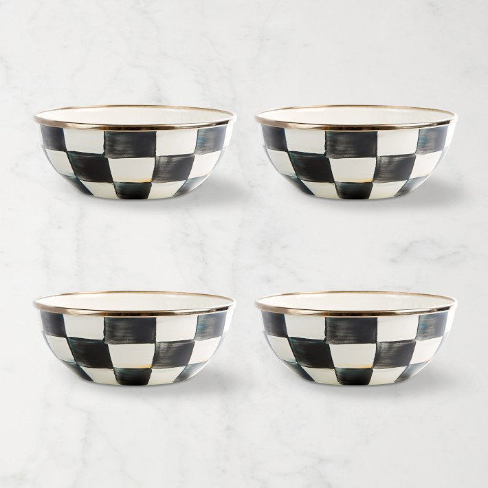 MacKenzie-Childs Courtly Check Everyday Bowls, Set of 4 | Williams-Sonoma