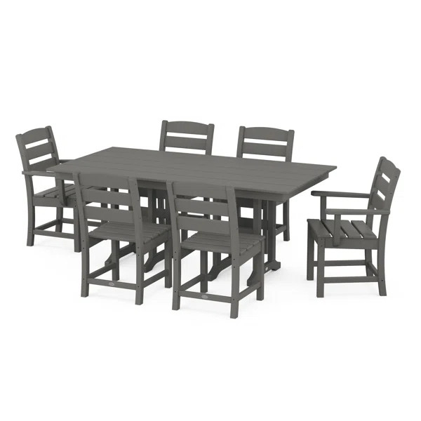 Lakeside Rectangular 6 - Person Outdoor Dining Set (Set of 7) | Wayfair North America