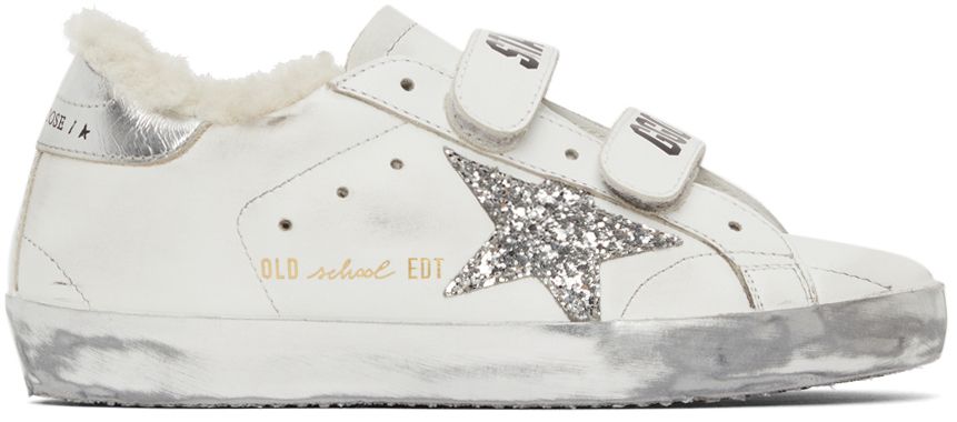 Shearling & Glitter Old School Sneakers | SSENSE