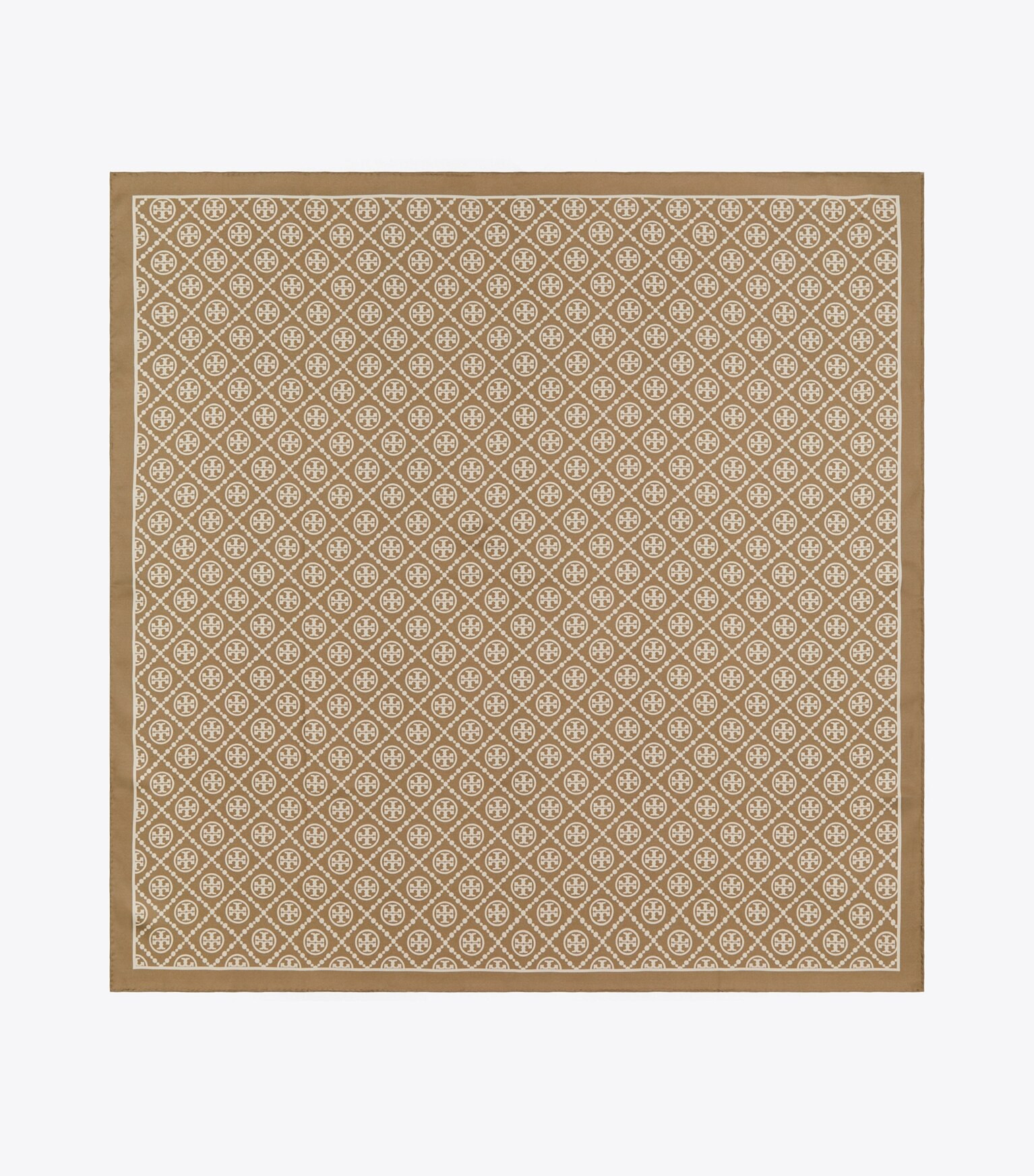 T MONOGRAM DOUBLE-SIDED SILK SQUARE SCARF | Tory Burch (US)