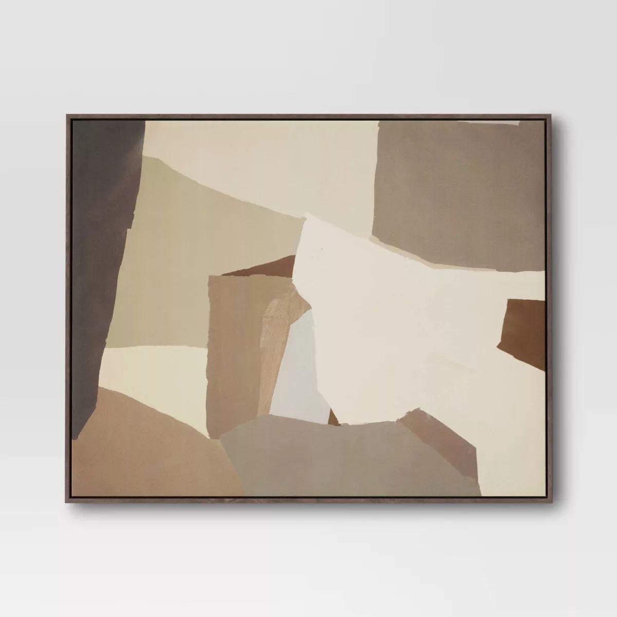30" x 24" Abstract Framed Canvas Tan - Threshold™ | Target