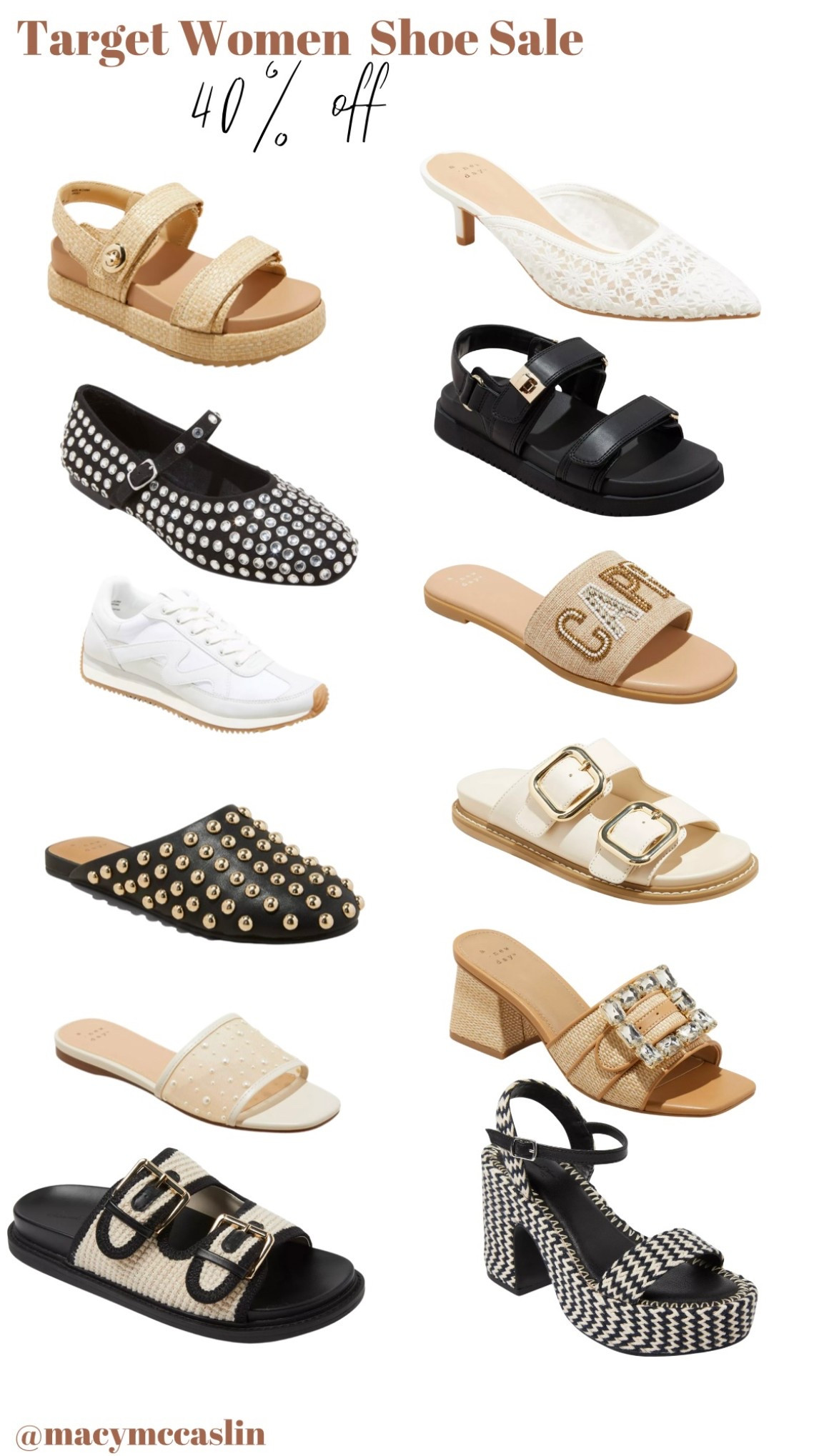 Target shoe sale 40% off. Women’s shoes. Style over 30. Spring shoes. Vacation style.

#LTKFindsUnder50 #LTKShoeCrush #LTKSaleAlert