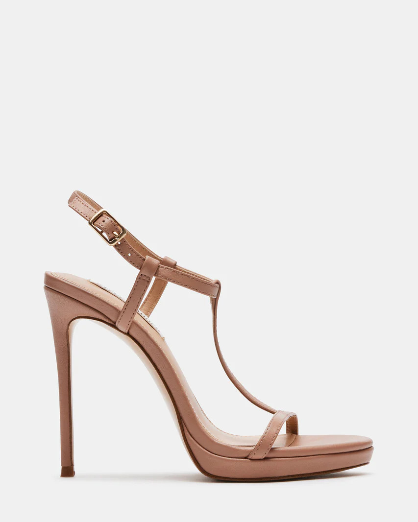 WILMA Tan Leather Strappy Heel | Women's Heels | Steve Madden (US)