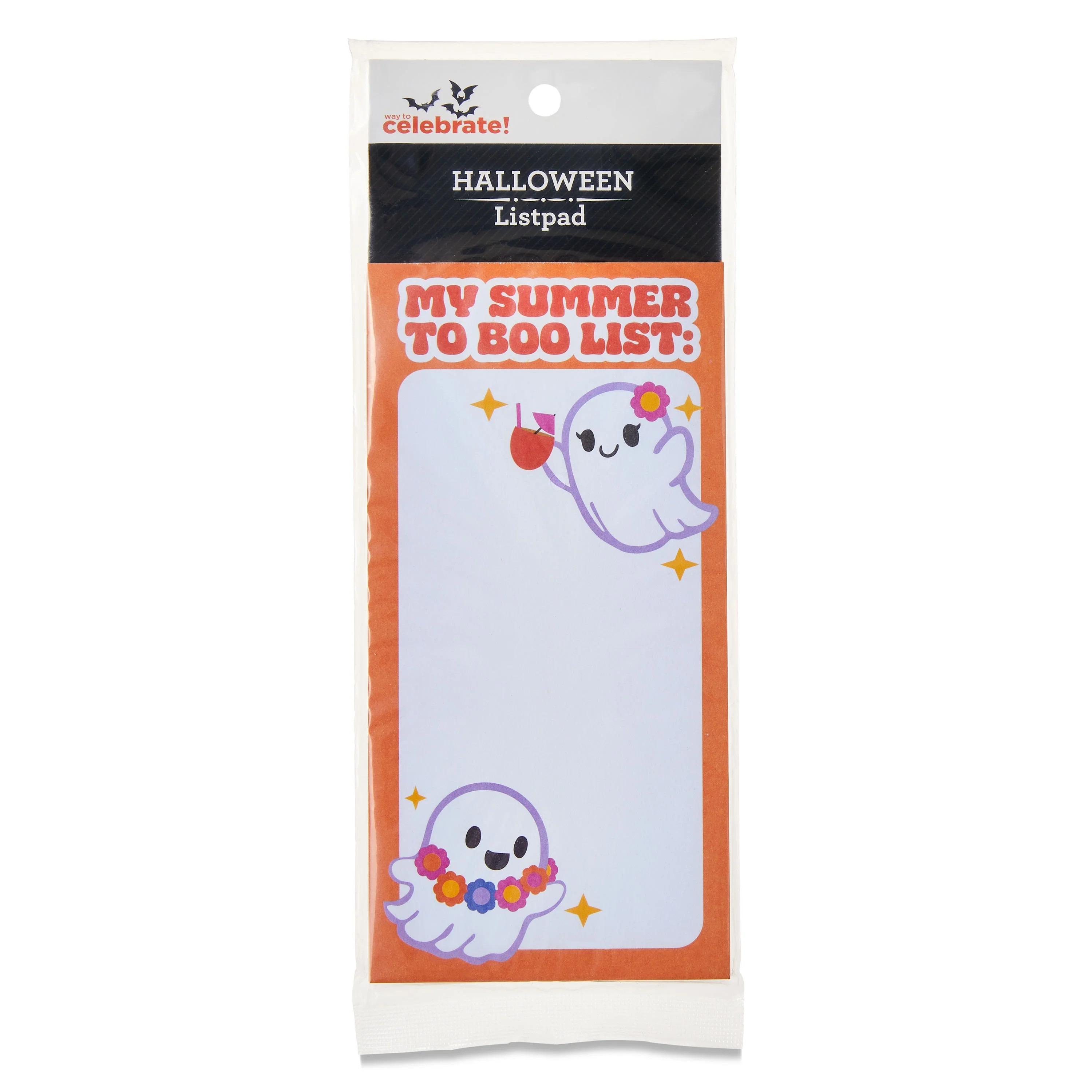 List Pad, Ghost, 60 Sheet, Summer Frights, by Way to Celebrate, Multicolor | Walmart (US)
