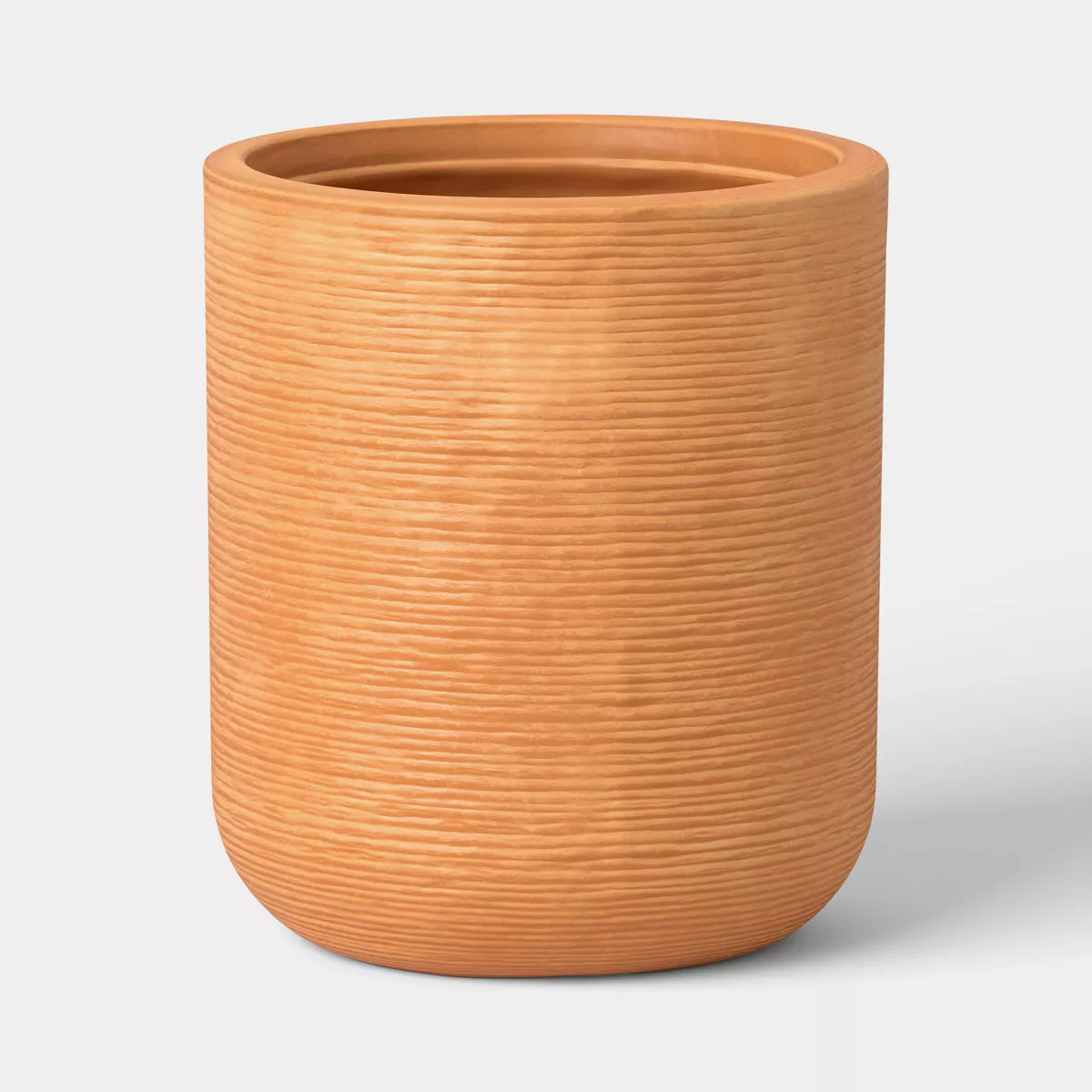 Fluted Outdoor Planter Terracotta Orange 14"x16" - Threshold™ | Target