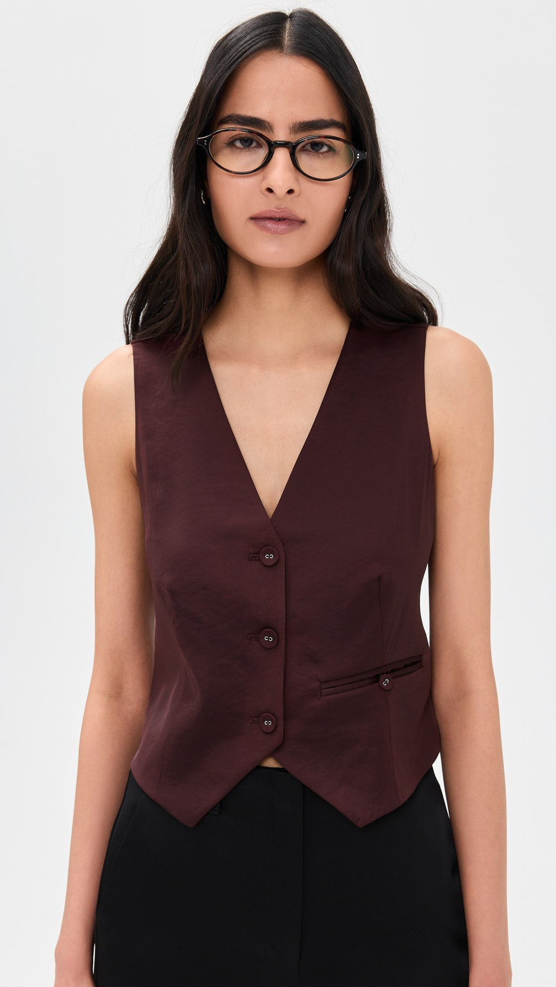Simone Satin Vest | Shopbop