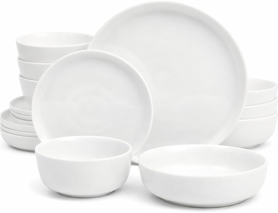 Gibson Home Oslo Porcelain Chip and Scratch Resistant Dinnerware Set, Service for 4 (16pcs), Cera... | Amazon (US)
