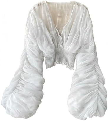 CUTEGAL Bell Sleeve Tops for Women Dressy Tops for Evening Wear Sexy Party Lace Blouses | Amazon (US)