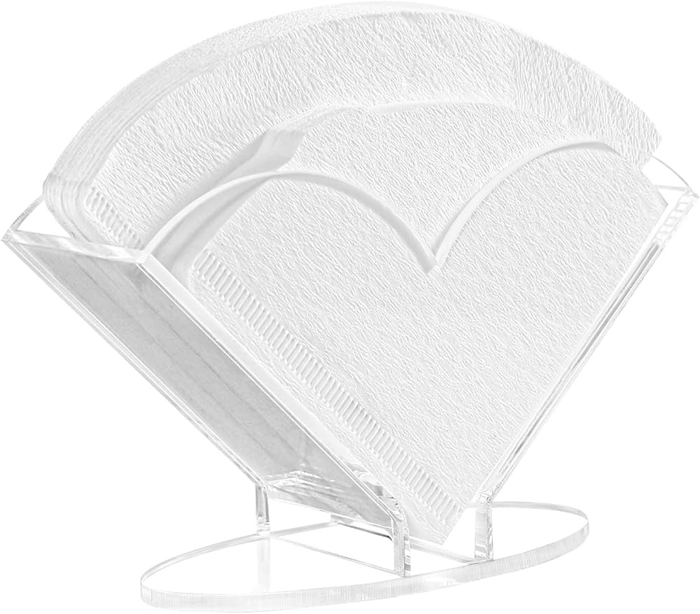Kamehame V60 Filter Holder, Coffee Filter Holder Dispenser, Clear Acrylic Coffee Paper Storage Co... | Amazon (US)