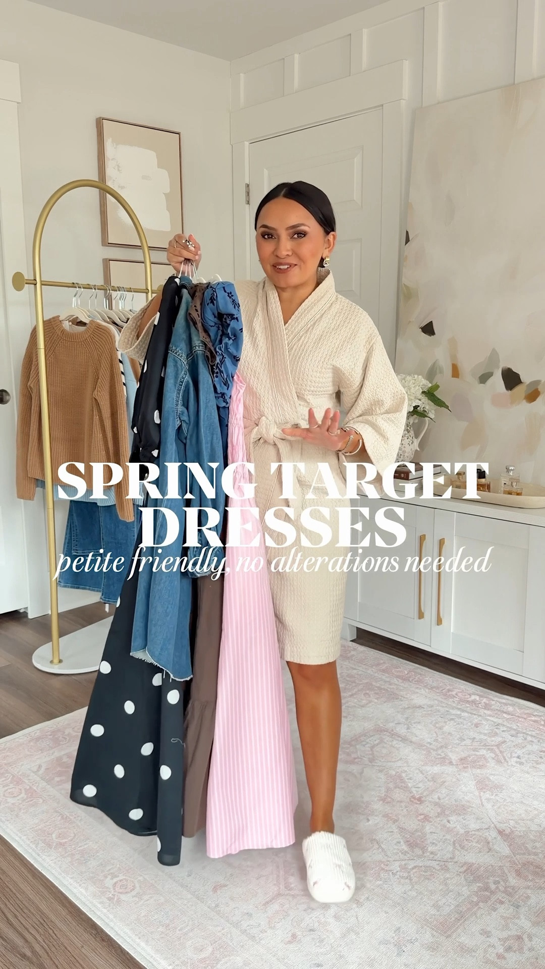 Affordable Spring Dresses!
For reference: I’m 5’0, 32b bra size, and 2/26 in bottoms, pear shaped. 
*Everything I share is unaltered! TTS means true to size. Between size 5-6.5 in shoes

All dresses size xs TTS
Robe size xs TTS
Tan sandals size 5.5 TTS
Cardigan size xs petite TTS
Clear heels size 5 TTS
Cowgirl boots in color cafe 5.5 - recommend sizing down a half size




#LTKPetite #LTKgrwm #LTKootd