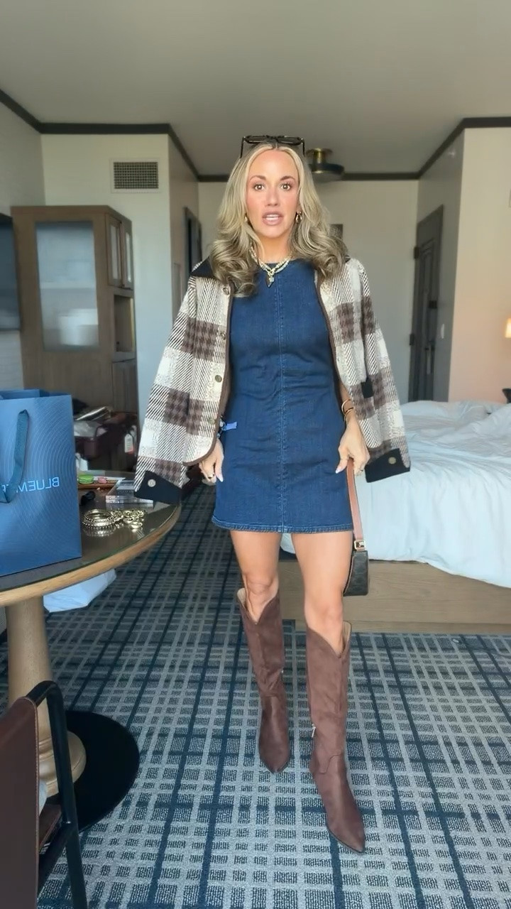 OOTD at LTK Con! This dress is perfect for fall, and has built in shorts! And I’m obsessed with this plaid jacket!

#LTKgrwm #LTKCon #LTKPetite