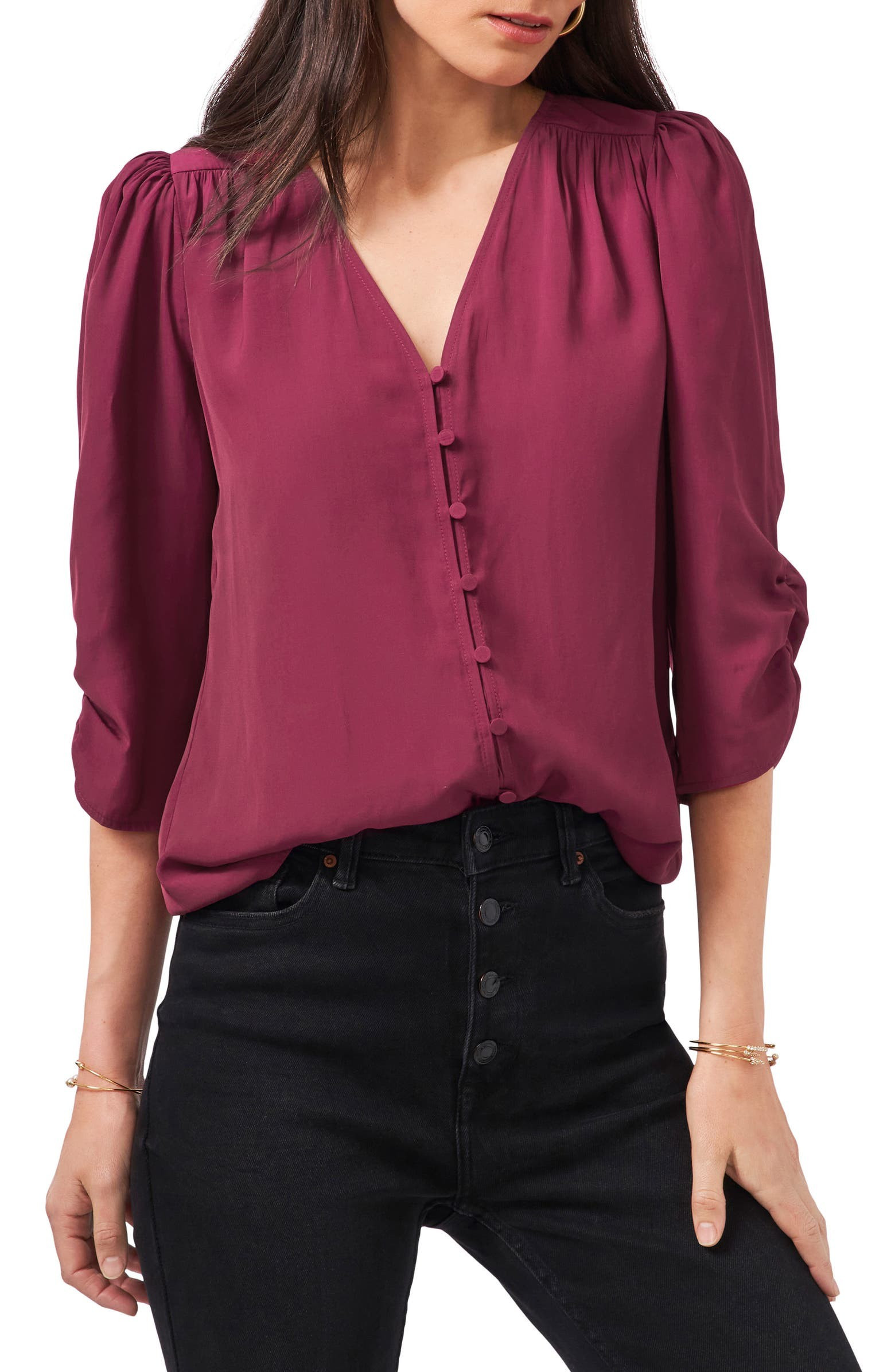 Button Front Blouse | Nordstrom