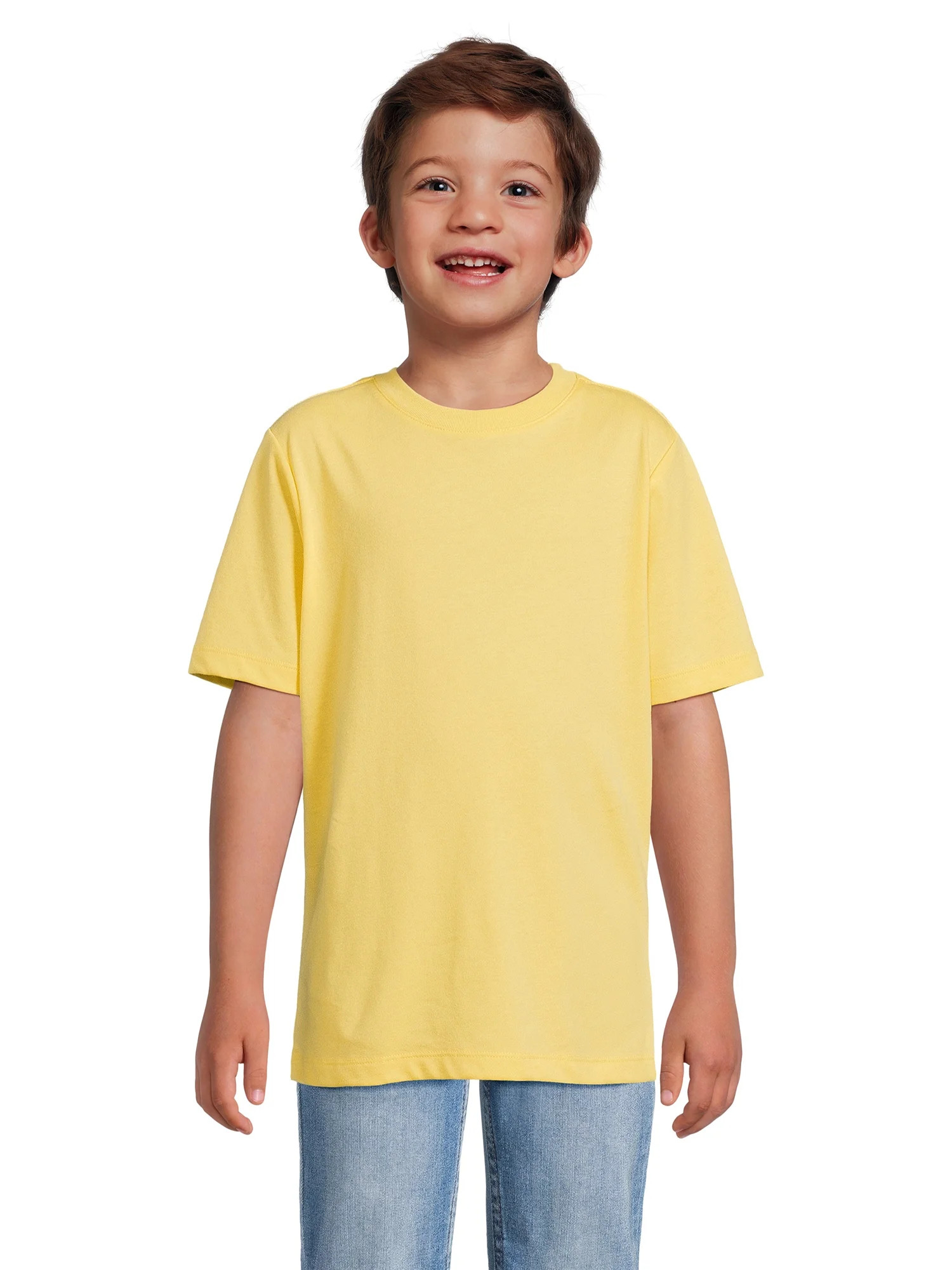 Wonder Nation Boys Kid Tough Short Sleeve Crewneck T-Shirt, Sizes 4-18 & Husky | Walmart (US)