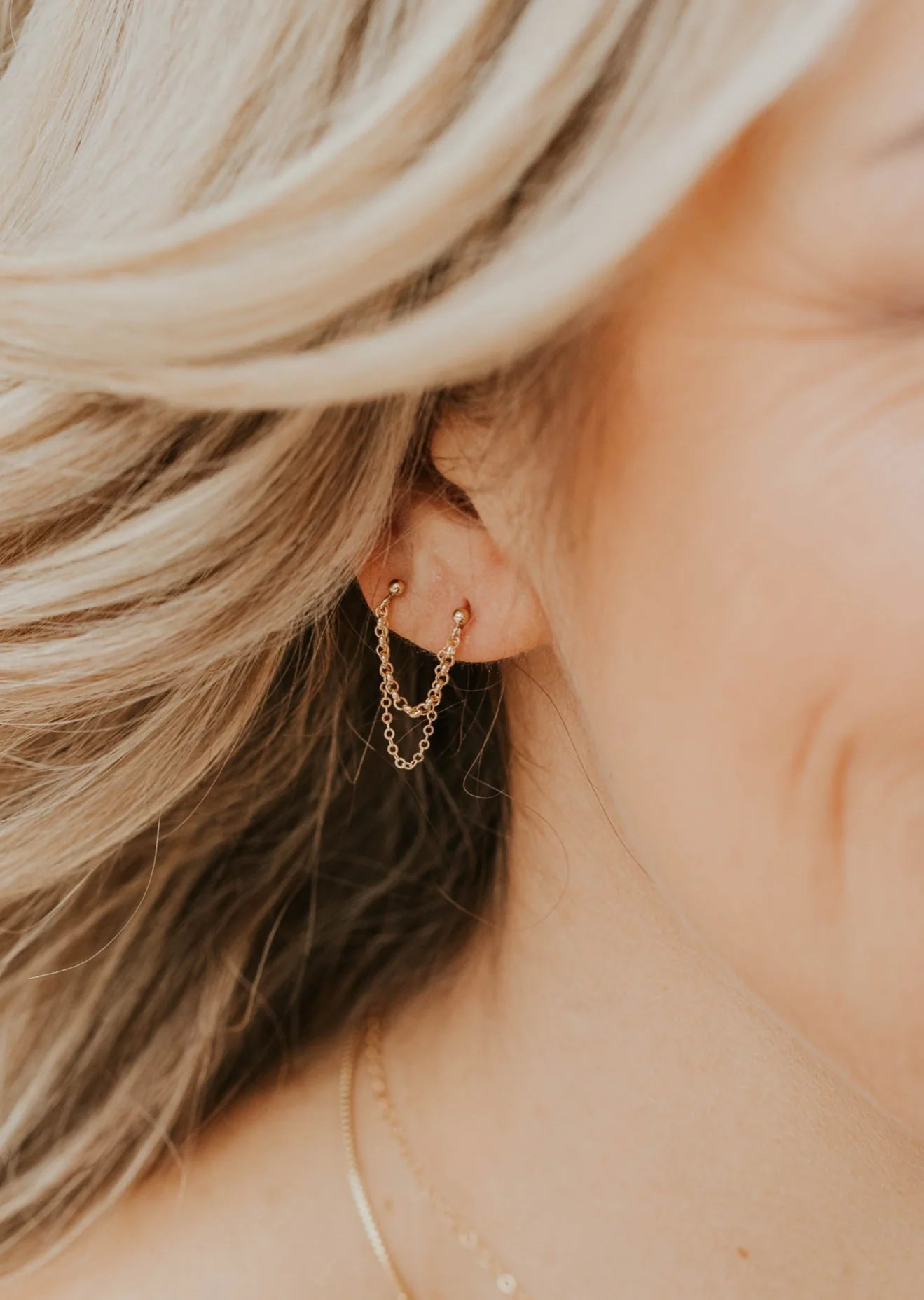 Skyla Double Swing Studs | Hello Adorn