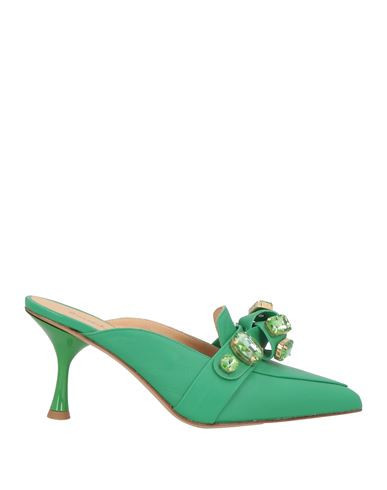 Giancarlo Fittipaldi Woman Mules & Clogs Green Size 10 Leather | YOOX (US)