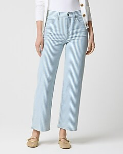Striped wide-leg cropped jean | J.Crew Factory