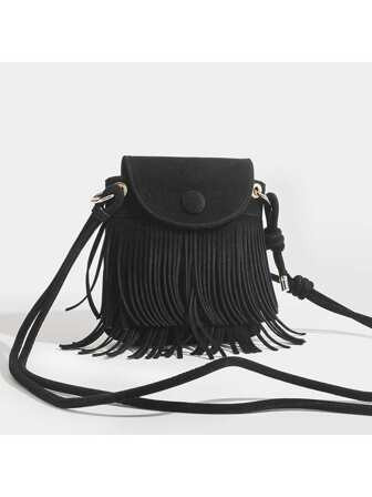 Fashionable Tassel Design Square Shoulder Bag, Vintage Crossbody Bag | SHEIN