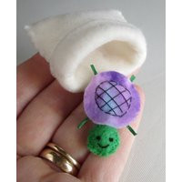 Tiny Purple Turtle Playset, Miniature Felt Stuffed Animal With Fleece Bed, Tie-Dye Shell, Cute Birthday Gift, Lover Gift | Etsy (US)