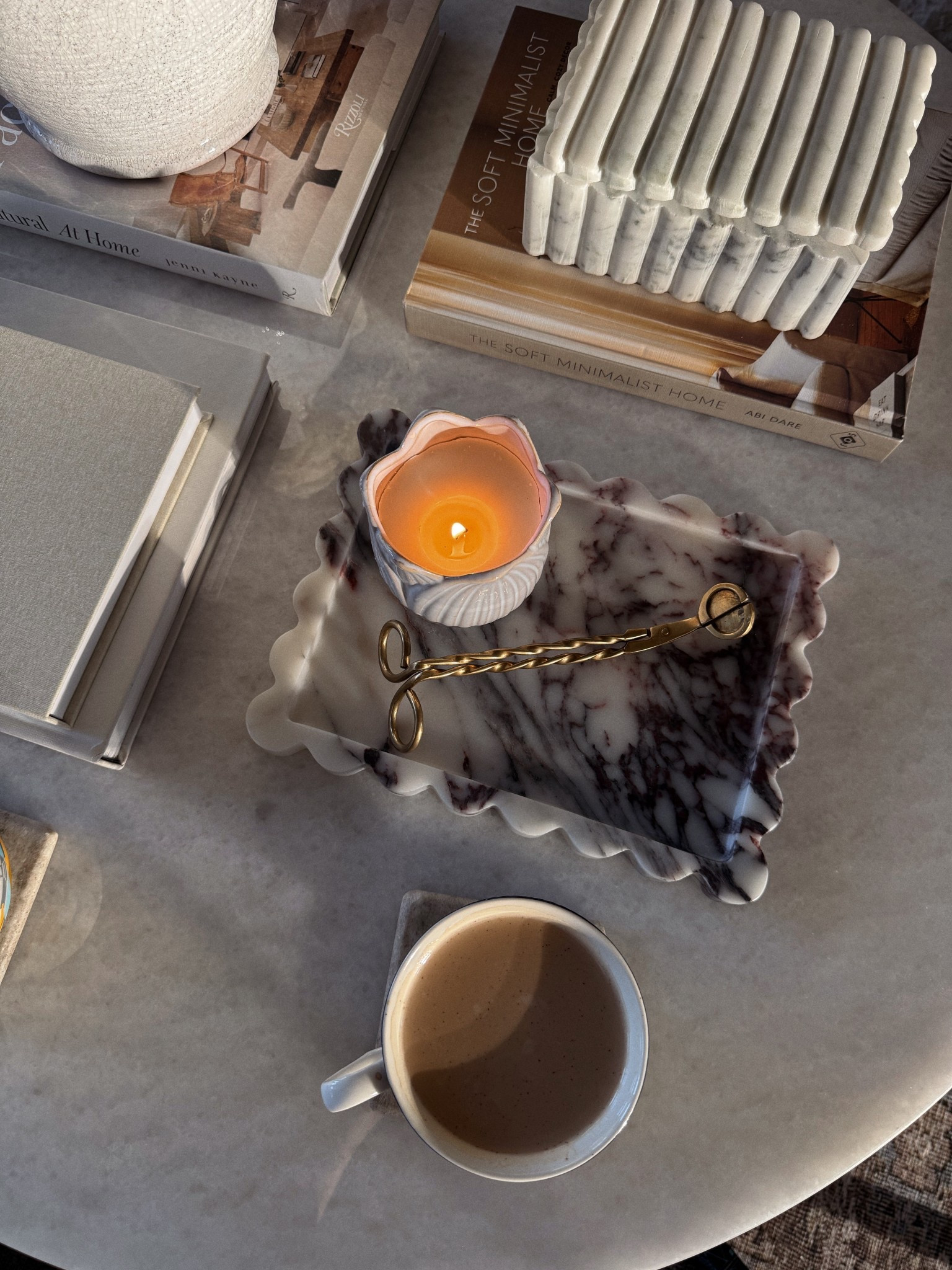 All my coffee table decor linked here! Candle was a HomeGoods find but linked others that I love! 

#LTKHome #LTKmorningroutine