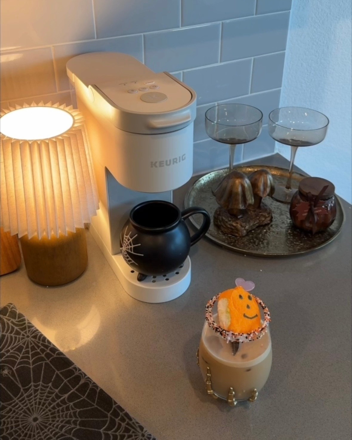 summoning the bone chiller 💀☕ an iced latte with a chilling twist 

#LTKHome #LTKSeasonal #LTKHalloween